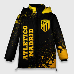 Женская зимняя куртка Atletico Madrid - gold gradient вертикально