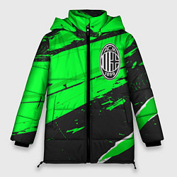 Куртка зимняя женская AC Milan sport green, цвет: 3D-черный