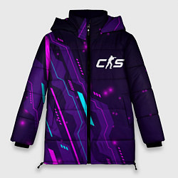 Куртка зимняя женская Counter-Strike 2 neon gaming, цвет: 3D-черный