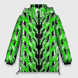 Женская зимняя куртка Зелёная техно броня