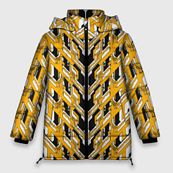 Куртка зимняя женская Жёлтая техно броня, цвет: 3D-красный
