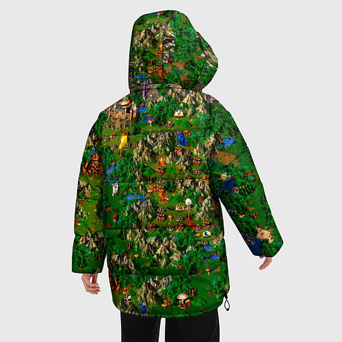 Женская зимняя куртка Карта из Героев 3 / 3D-Светло-серый – фото 4