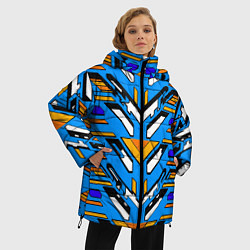 Куртка зимняя женская Техно броня жёлто-синяя, цвет: 3D-черный — фото 2