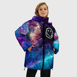 Куртка зимняя женская Nirvana space rock, цвет: 3D-черный — фото 2
