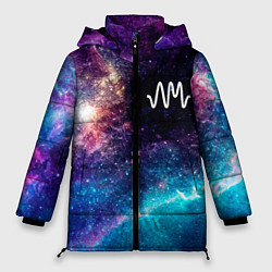 Куртка зимняя женская Arctic Monkeys space rock, цвет: 3D-черный