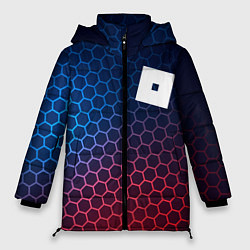 Куртка зимняя женская Roblox неоновые соты, цвет: 3D-черный