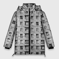 Куртка зимняя женская Эстетика хрущёвки, цвет: 3D-светло-серый