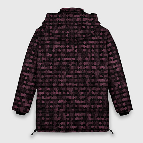 Женская зимняя куртка Мозаика тёмно-красный / 3D-Светло-серый – фото 2