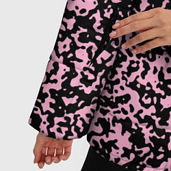 Куртка зимняя женская Чёрно-розовый пятнистый, цвет: 3D-черный — фото 2