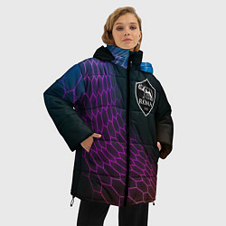 Куртка зимняя женская Roma футбольная сетка, цвет: 3D-черный — фото 2