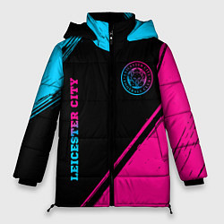 Женская зимняя куртка Leicester City - neon gradient вертикально