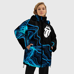 Куртка зимняя женская Rolling Stones sound wave, цвет: 3D-черный — фото 2