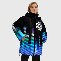 Куртка зимняя женская Breaking Benjamin эквалайзер, цвет: 3D-черный — фото 2