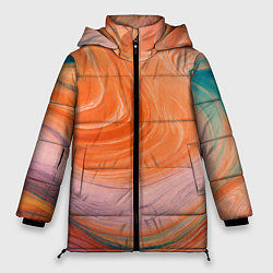 Куртка зимняя женская Мраморный паттерн, цвет: 3D-светло-серый