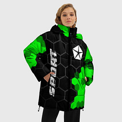 Куртка зимняя женская Jeep green sport hexagon, цвет: 3D-черный — фото 2