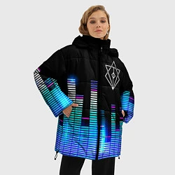 Куртка зимняя женская In Flames эквалайзер, цвет: 3D-черный — фото 2