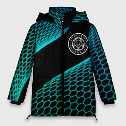 Куртка зимняя женская Leicester City football net, цвет: 3D-черный
