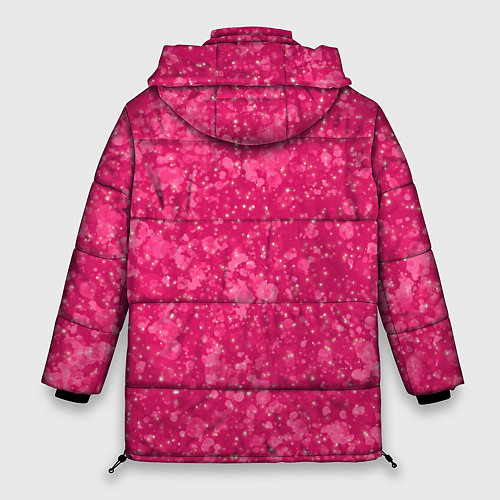 Женская зимняя куртка Яркий розовый абстракция / 3D-Светло-серый – фото 2