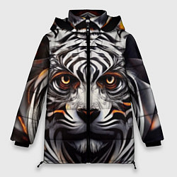 Женская зимняя куртка Абстракция: тигр