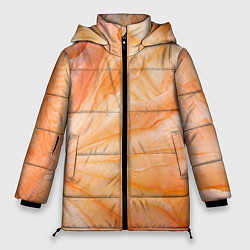 Куртка зимняя женская Мандарин абстракция акварель, цвет: 3D-черный