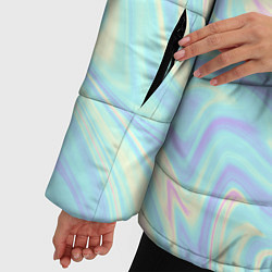 Куртка зимняя женская Жидкая абстракция, цвет: 3D-светло-серый — фото 2