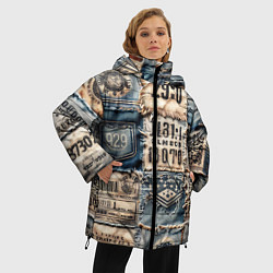 Куртка зимняя женская Пэчворк Tokyo and US, цвет: 3D-красный — фото 2