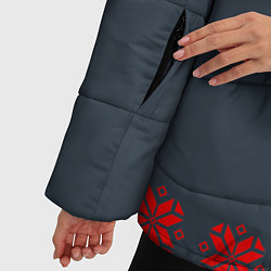 Куртка зимняя женская Этно - темный, цвет: 3D-светло-серый — фото 2