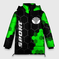 Женская зимняя куртка Daewoo green sport hexagon
