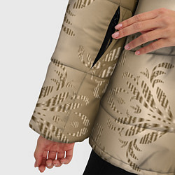 Куртка зимняя женская Коричневый градиент с узором, цвет: 3D-светло-серый — фото 2