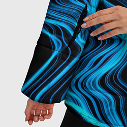 Куртка зимняя женская Thirty Seconds to Mars sound wave, цвет: 3D-черный — фото 2