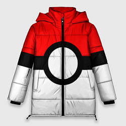 Куртка зимняя женская Pokeball texture, цвет: 3D-светло-серый