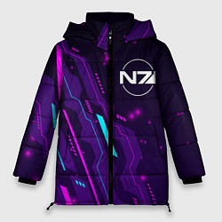 Женская зимняя куртка Mass Effect neon gaming
