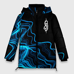 Куртка зимняя женская Slipknot sound wave, цвет: 3D-черный