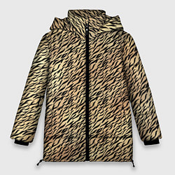 Женская зимняя куртка Имитация шкура светло-коричневый
