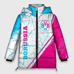 Женская зимняя куртка Borussia neon gradient style вертикально