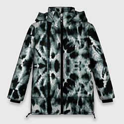 Куртка зимняя женская Тай дай зелёный, цвет: 3D-черный