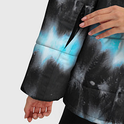 Куртка зимняя женская Сине чёрный тайдай, цвет: 3D-светло-серый — фото 2
