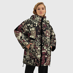 Куртка зимняя женская Граффити патерн, цвет: 3D-черный — фото 2