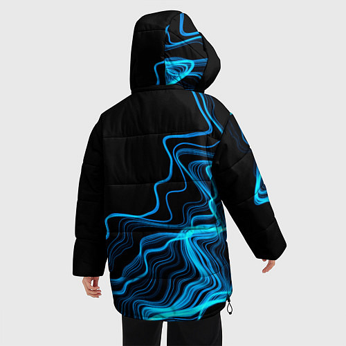 Женская зимняя куртка Breaking Benjamin sound wave / 3D-Черный – фото 4