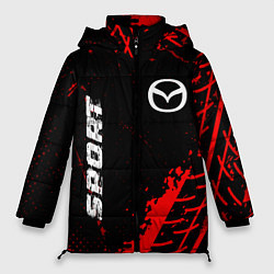 Куртка зимняя женская Mazda red sport tires, цвет: 3D-черный