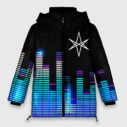 Куртка зимняя женская Bring Me the Horizon эквалайзер, цвет: 3D-черный