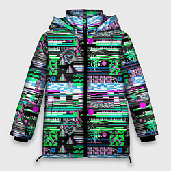 Куртка зимняя женская Abstract color pattern, цвет: 3D-светло-серый