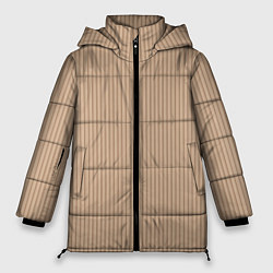Женская зимняя куртка Светлый коричневый в полоску