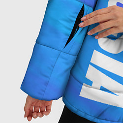 Куртка зимняя женская Россия - синие волны, цвет: 3D-черный — фото 2