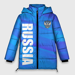 Женская зимняя куртка Россия - синие волны
