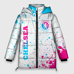 Куртка зимняя женская Chelsea neon gradient style вертикально, цвет: 3D-черный