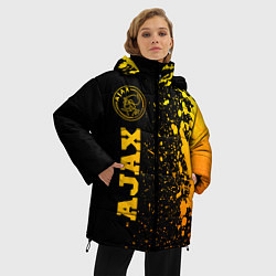 Куртка зимняя женская Ajax - gold gradient по-вертикали, цвет: 3D-черный — фото 2