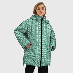 Куртка зимняя женская Ажурный светло-зелёный, цвет: 3D-светло-серый — фото 2