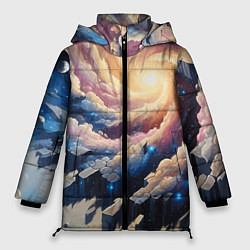 Куртка зимняя женская Космическая галактика - нейросеть фантазия, цвет: 3D-черный