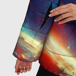 Куртка зимняя женская Полёт к далёкой галактике - нейросеть, цвет: 3D-черный — фото 2